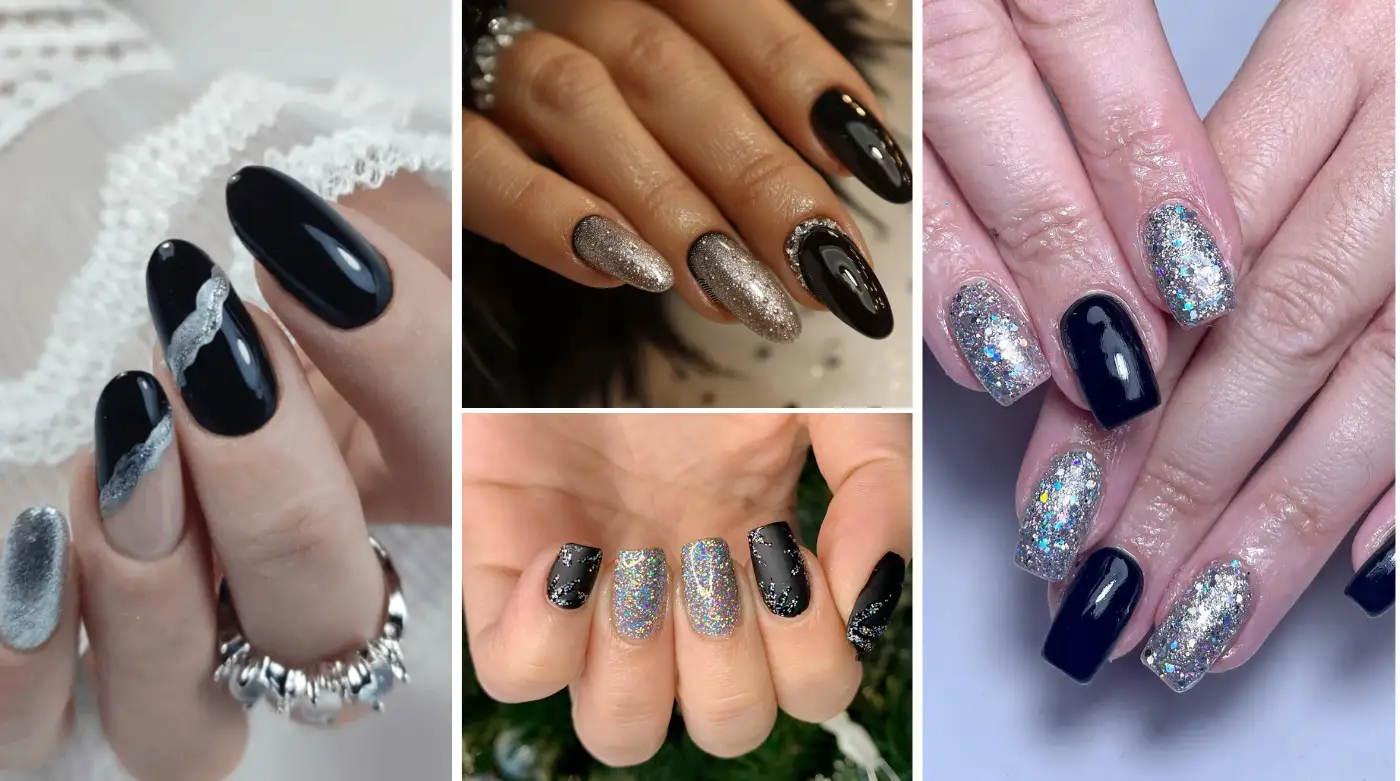 Stunning Black and Silver Nail Designs