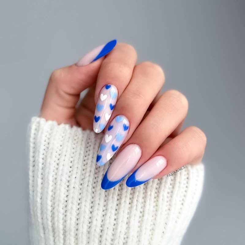 Blue Valentine Nails