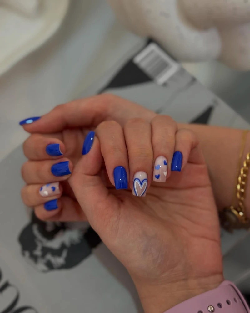 Blue Valentine Nails