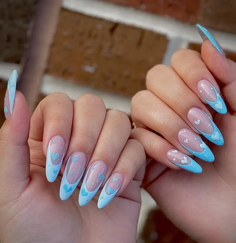 Blue Valentine Nails