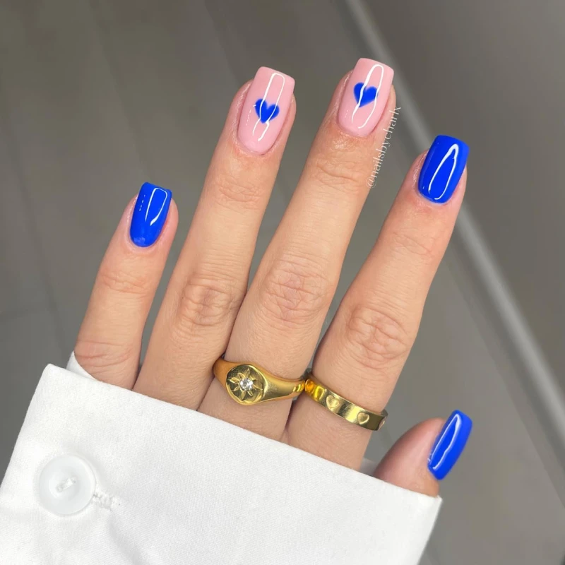 Blue Valentine Nails