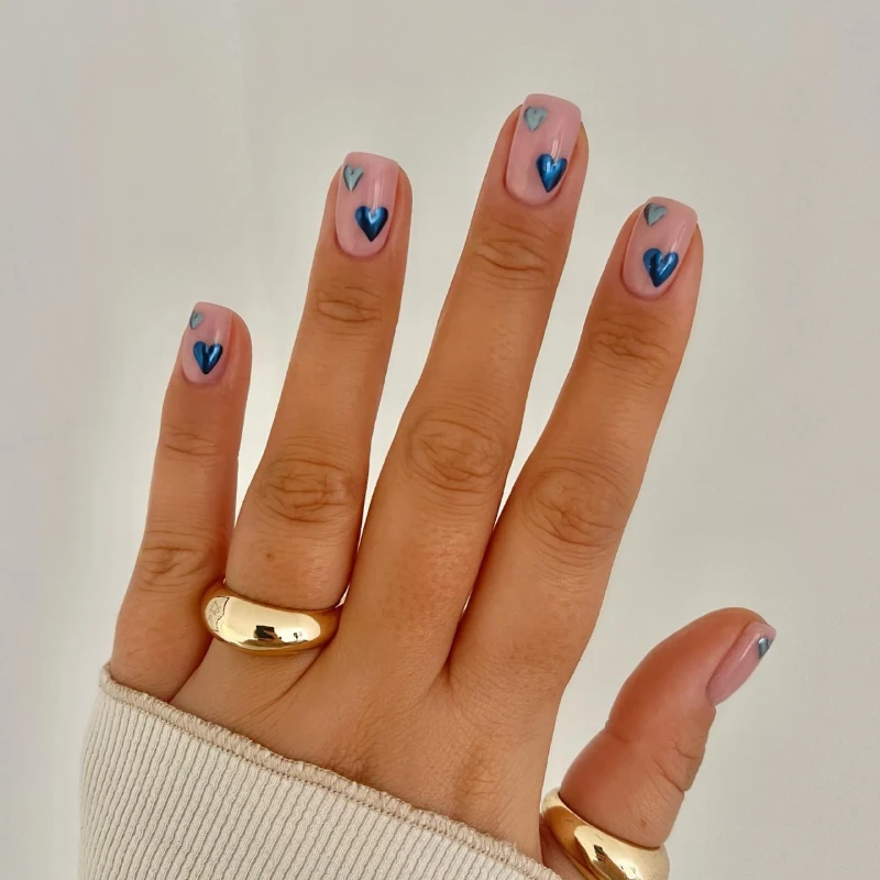 Blue Valentine Nails