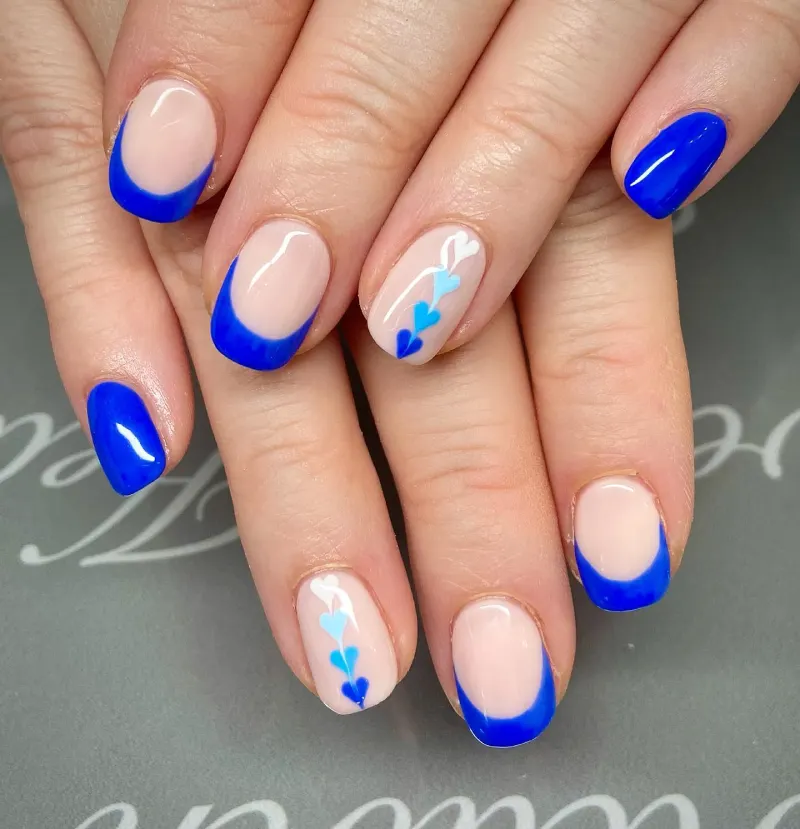 Blue Valentine Nails