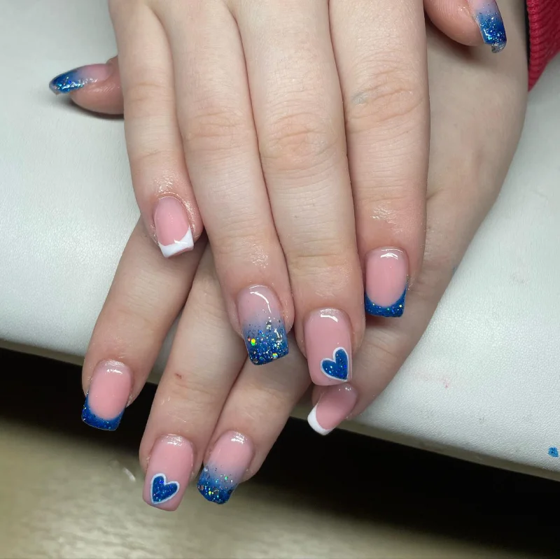 Blue Valentine Nails