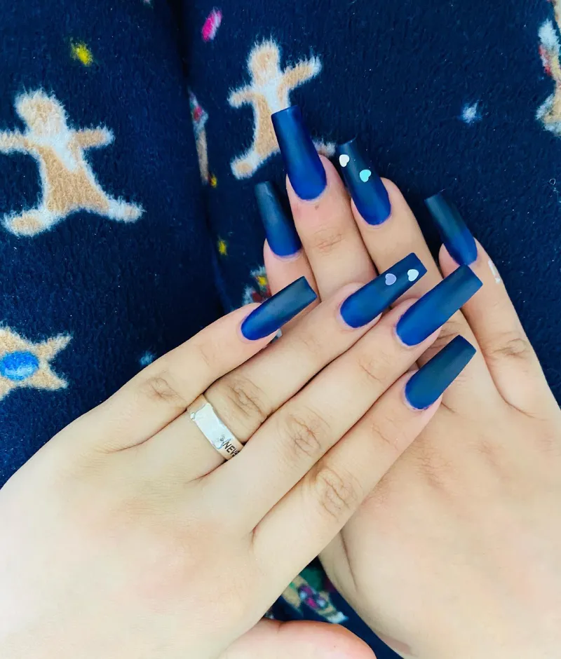 Blue Valentine Nails