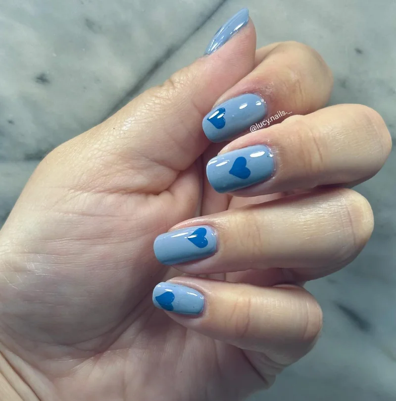 Blue Valentine Nails