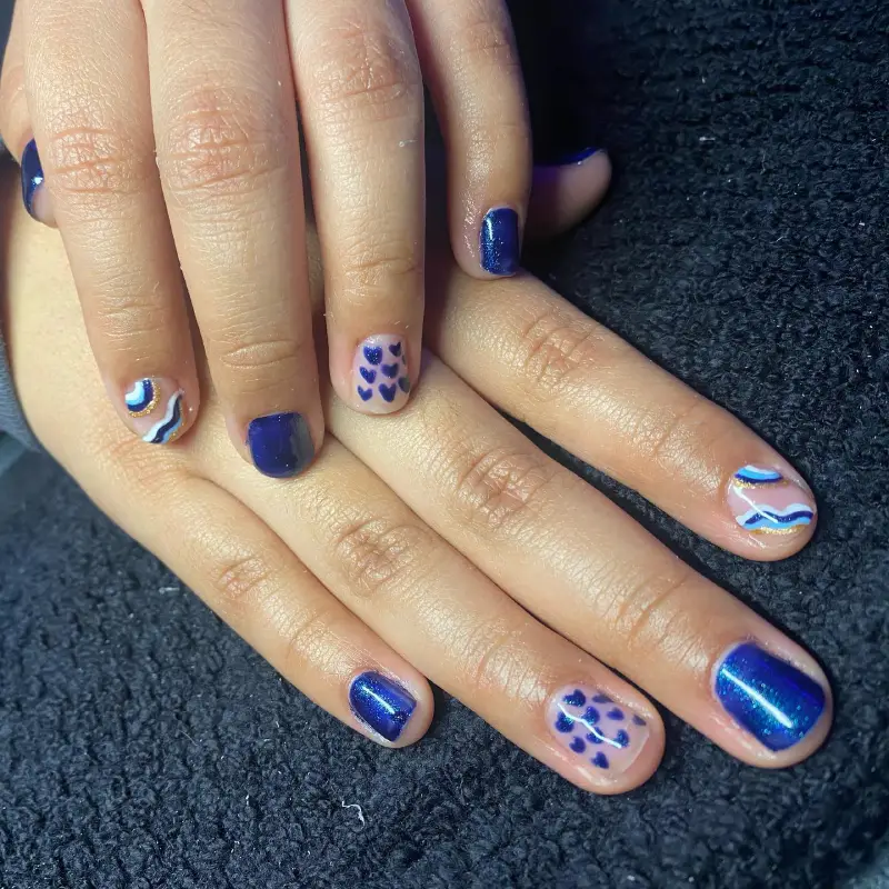 Blue Valentine Nails