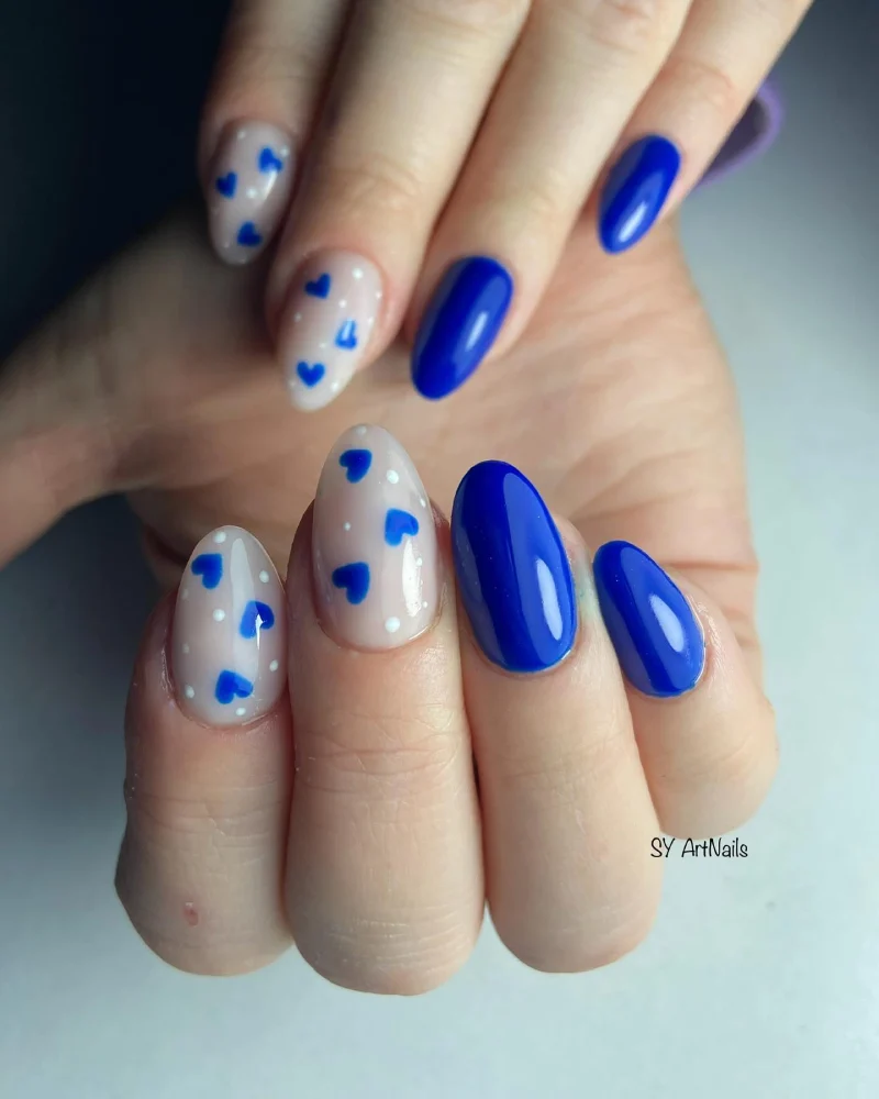 Blue Valentine Nails