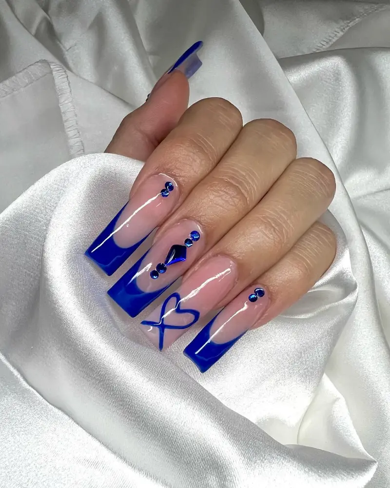 Blue Valentine Nails