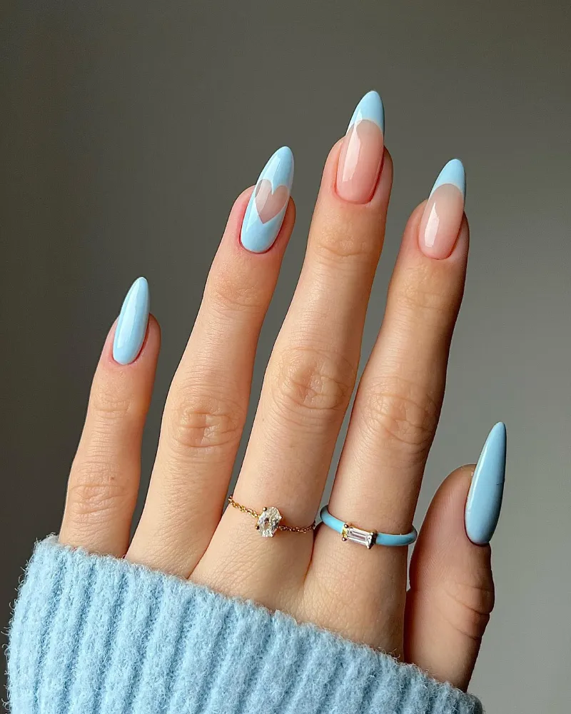 Blue Valentine Nails