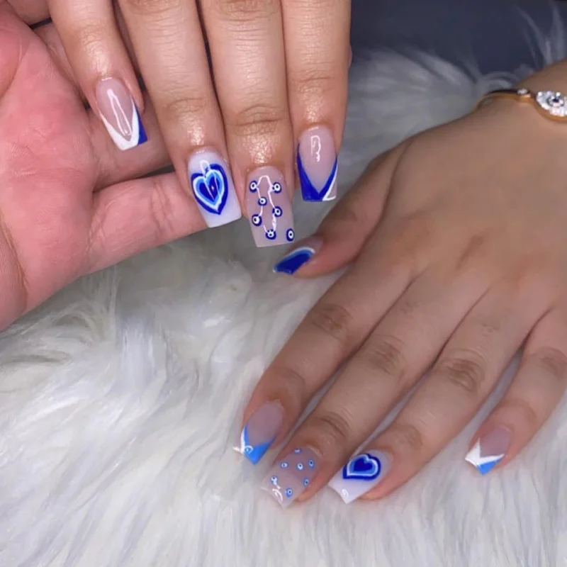 Blue Valentine Nails