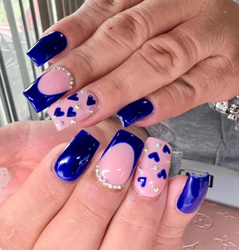 Blue Valentine Nails