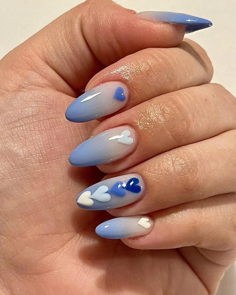 Blue Valentine Nails