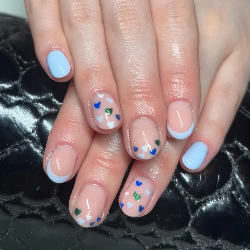 Blue Valentine Nails