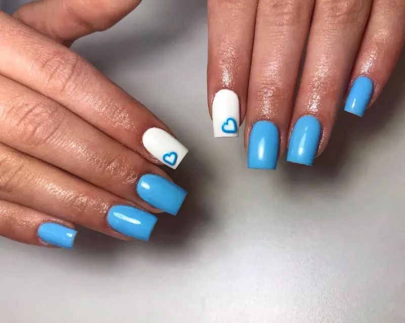 Blue Valentine Nails