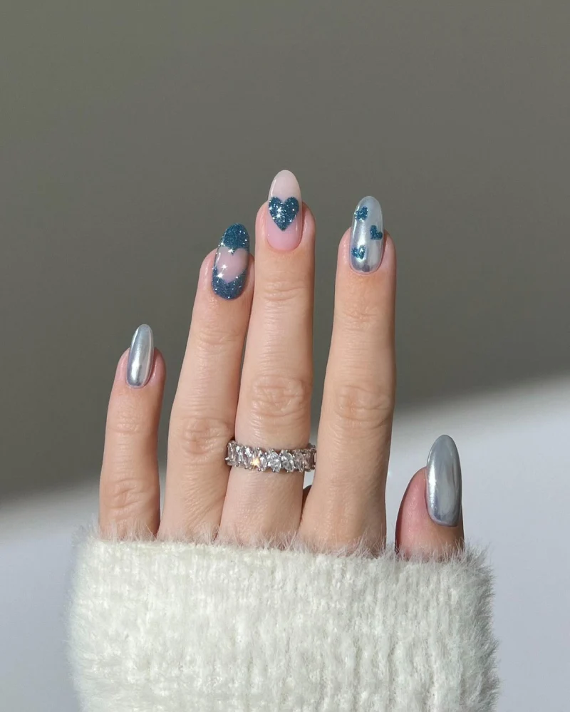 Blue Valentine Nails