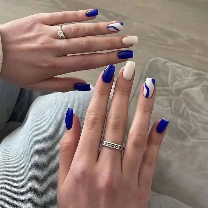 Blue Valentine Nails