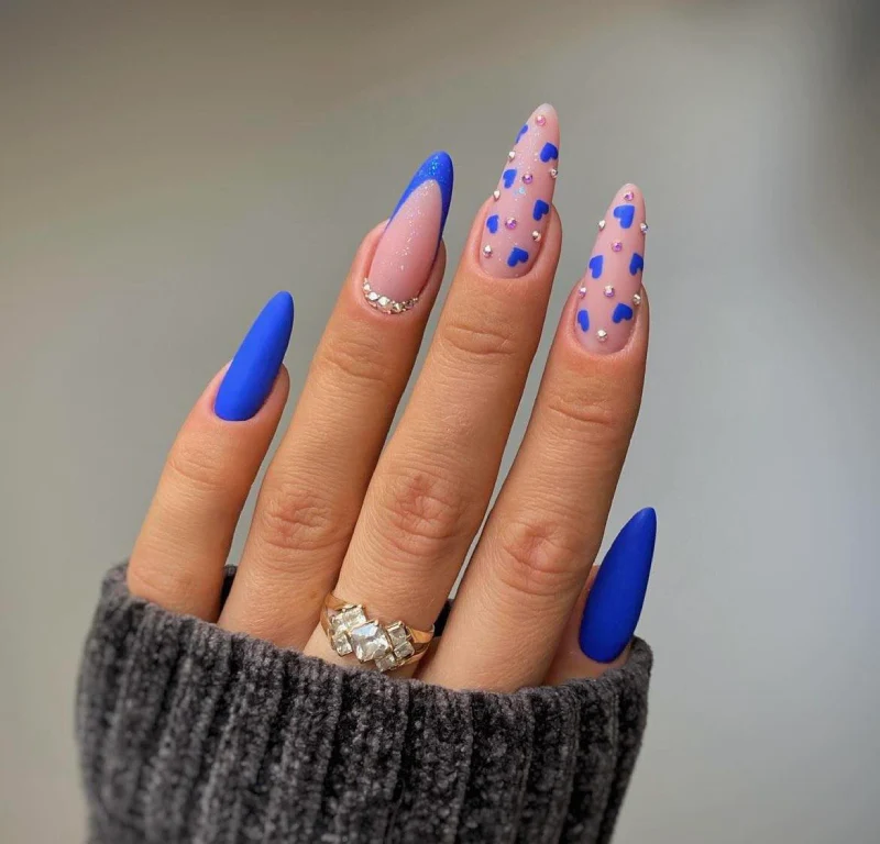 Blue Valentine Nails