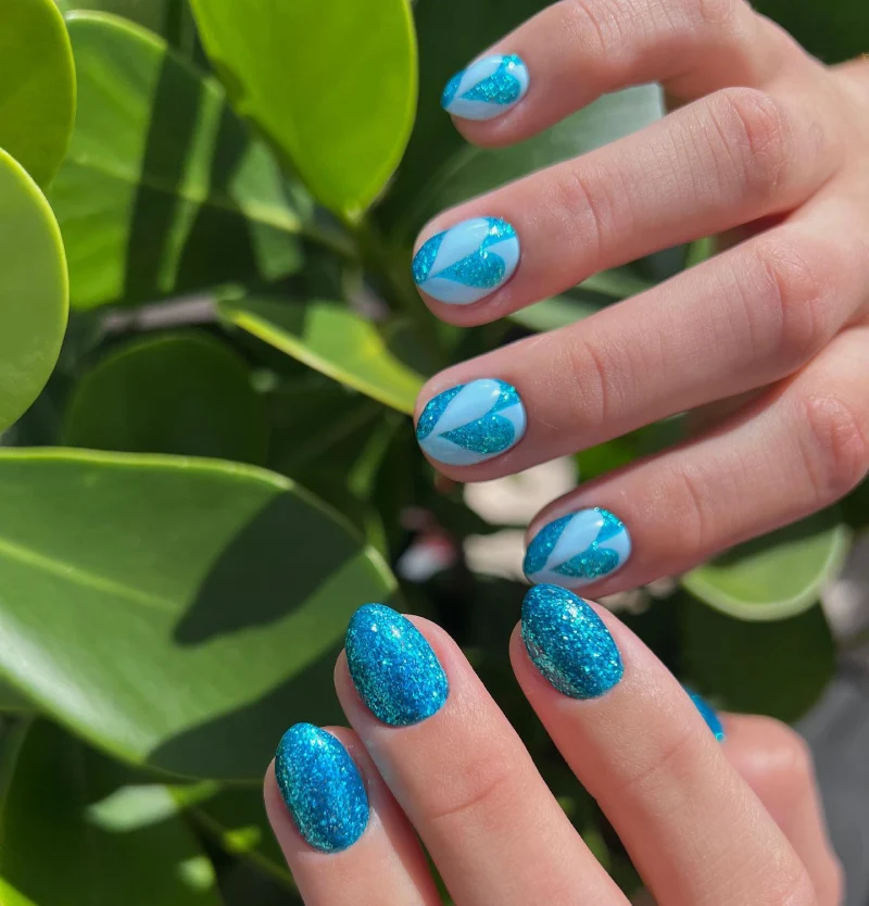 Blue Valentine Nails