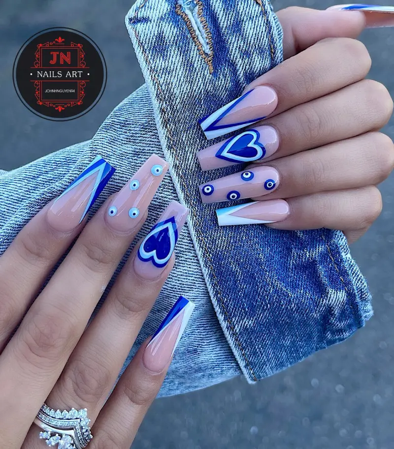 Blue Valentine Nails