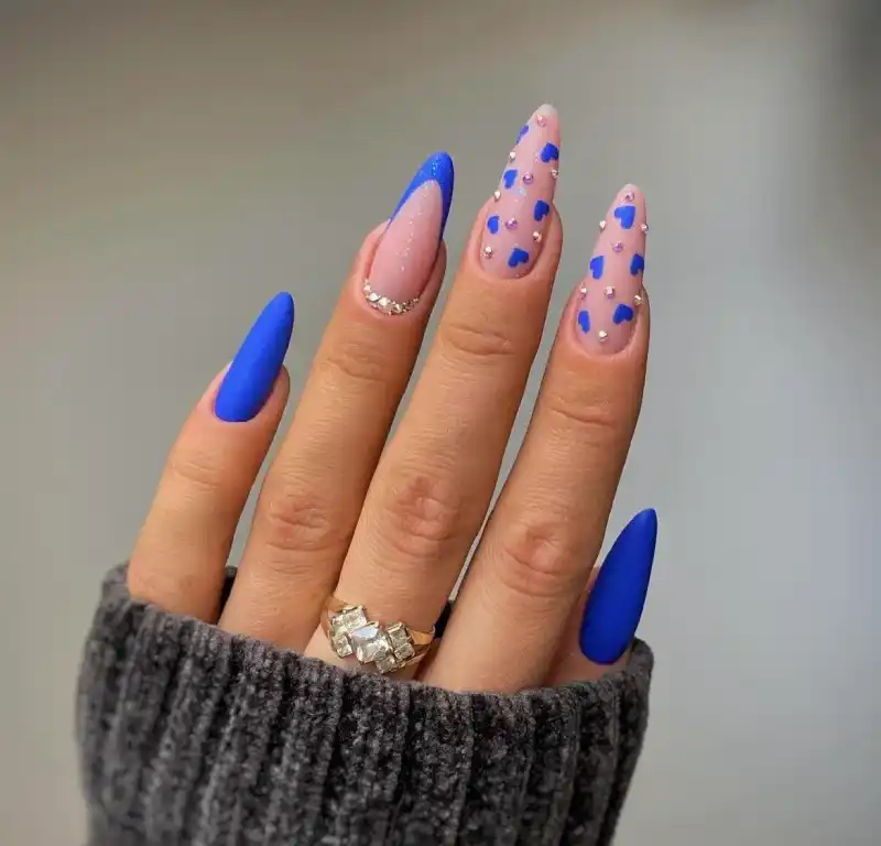 Gorgeous Blue Valentine Nail Designs You'll Love