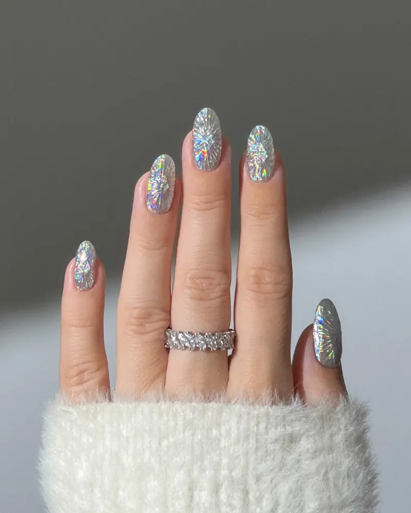 Glitter Nails for New Year