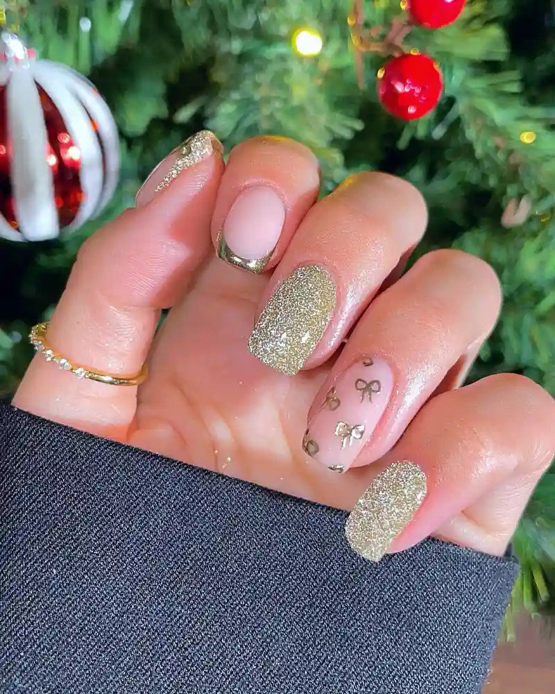 Glitter Nails for New Year