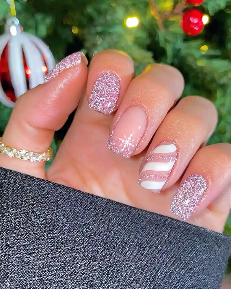 Glitter Nails for New Year