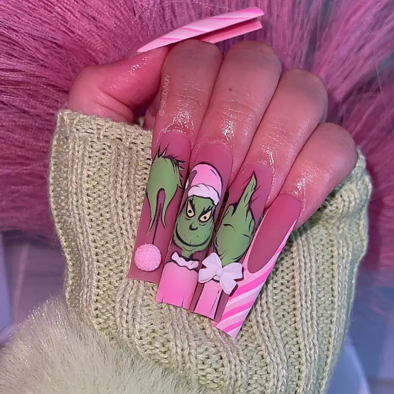 grinch nail ideas