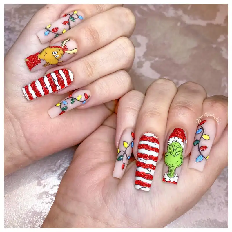 grinch nail ideas