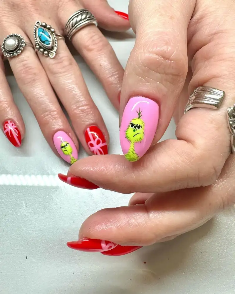 grinch nail ideas