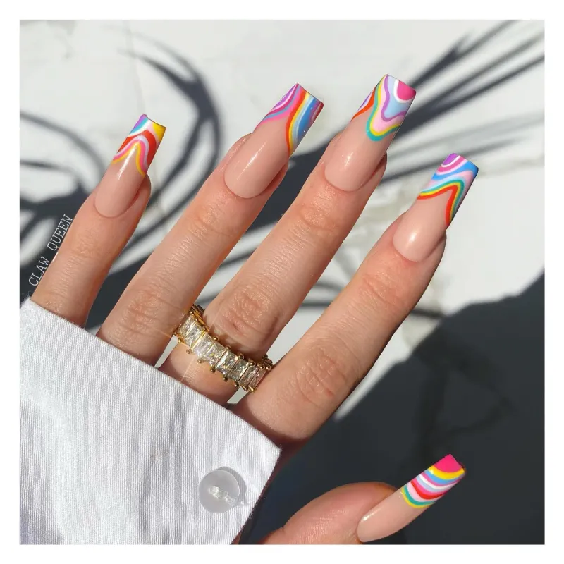 long square nail design ideas