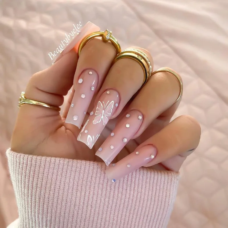 long square nail design ideas