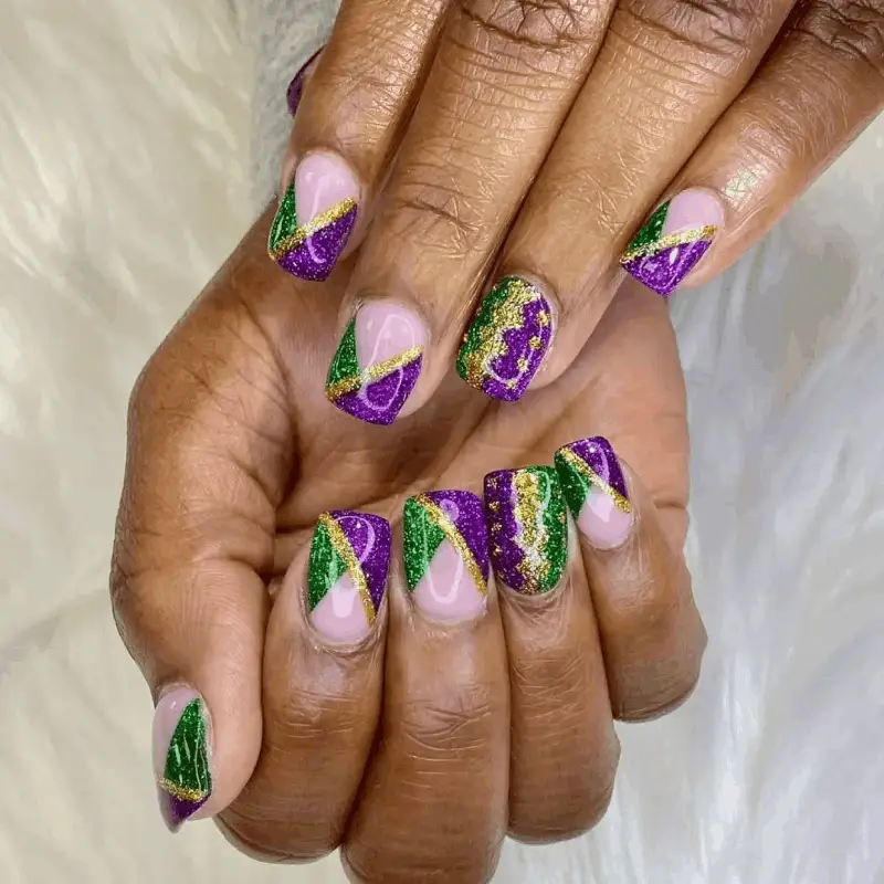 mardi gras nails