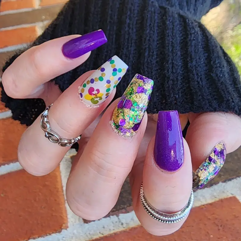 mardi gras nails