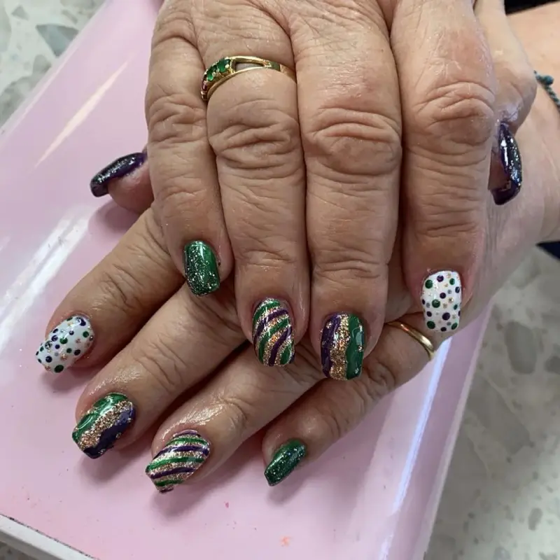 mardi gras nails