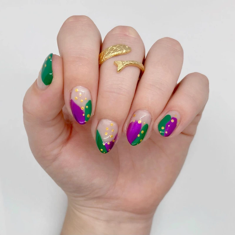 mardi gras nails