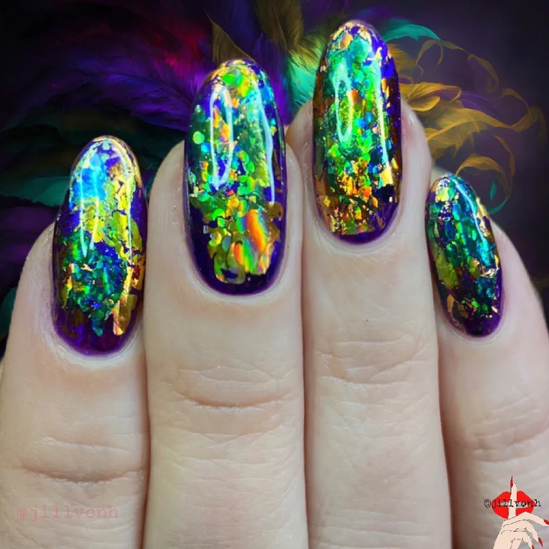 mardi gras nails