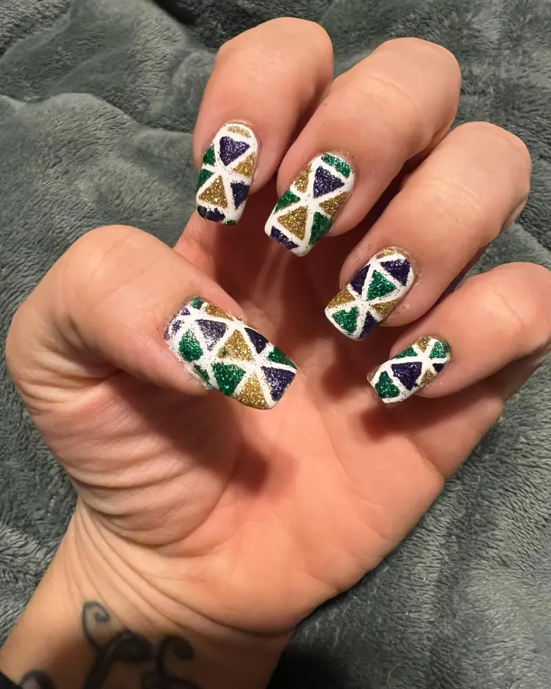 mardi gras nails