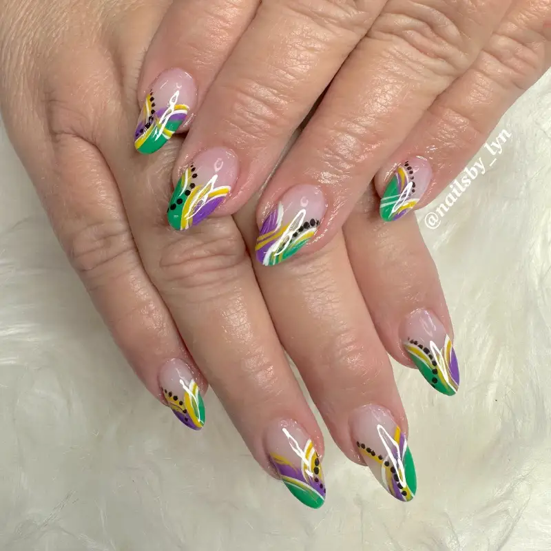 mardi gras nails