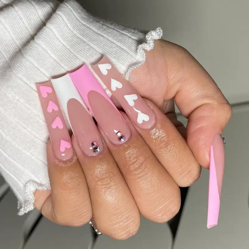 Pink Valentine’s Day Nail