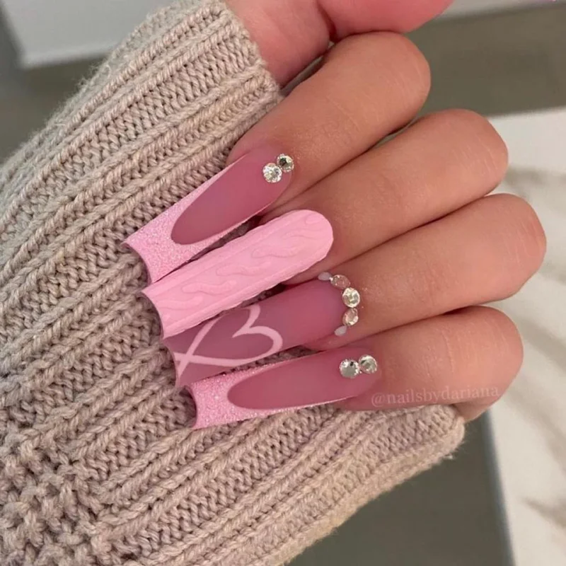 Pink Valentine’s Day Nail