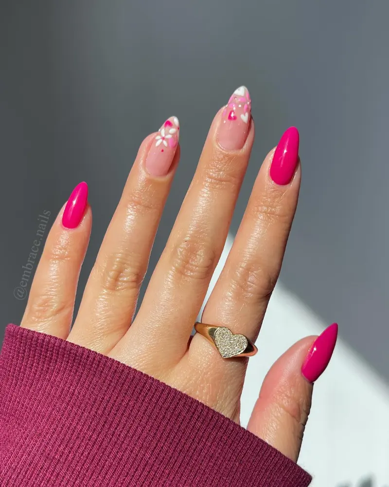 Pink Valentine’s Day Nail