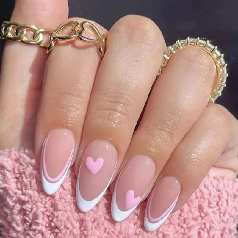 Pink Valentine’s Day Nail