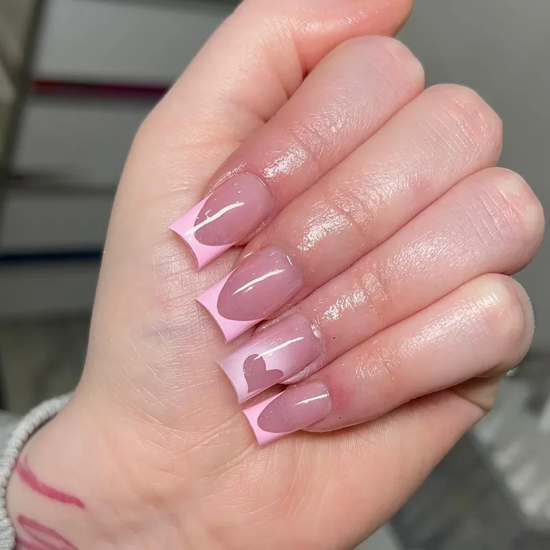 Pink Valentine’s Day Nail