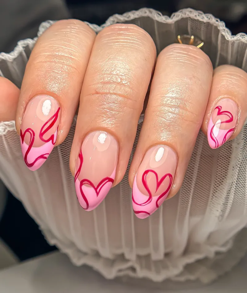 Pink Valentine’s Day Nail