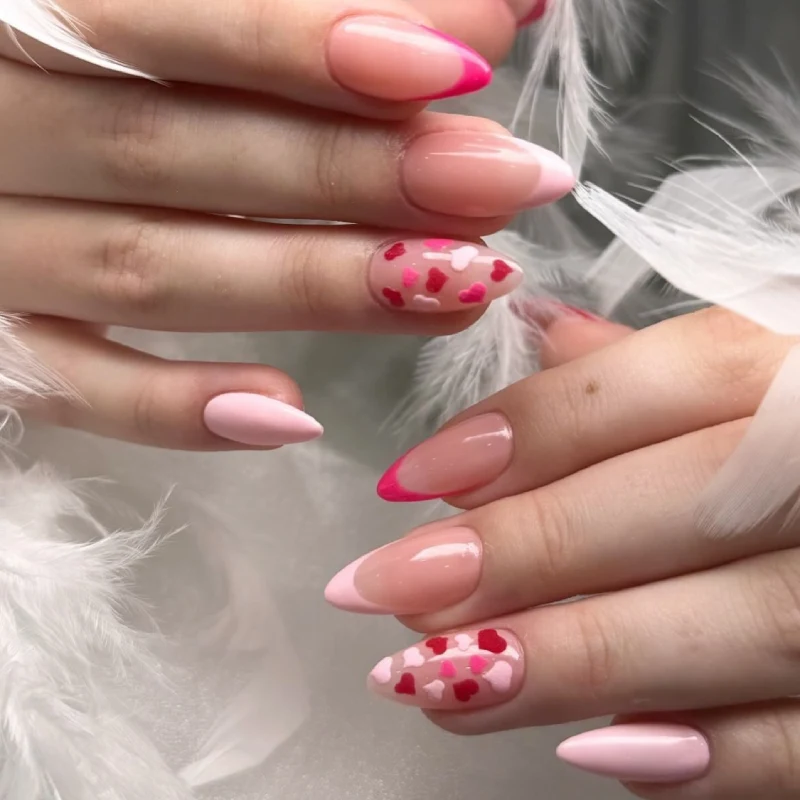 Pink Valentine’s Day Nail