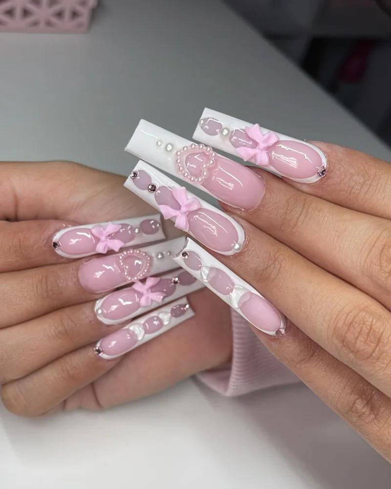 Pink Valentine’s Day Nail