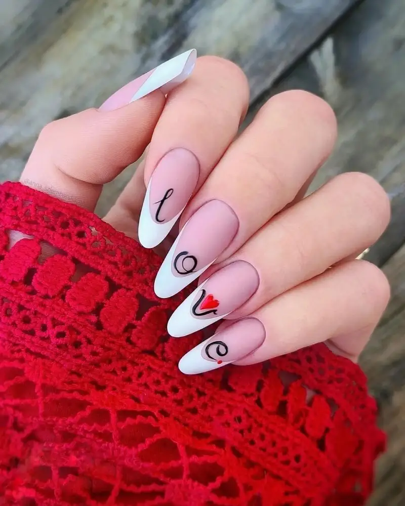 Pink Valentine’s Day Nail