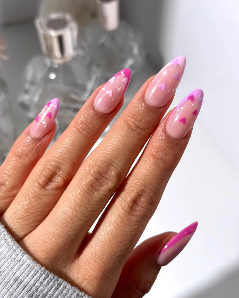 Pink Valentine’s Day Nail